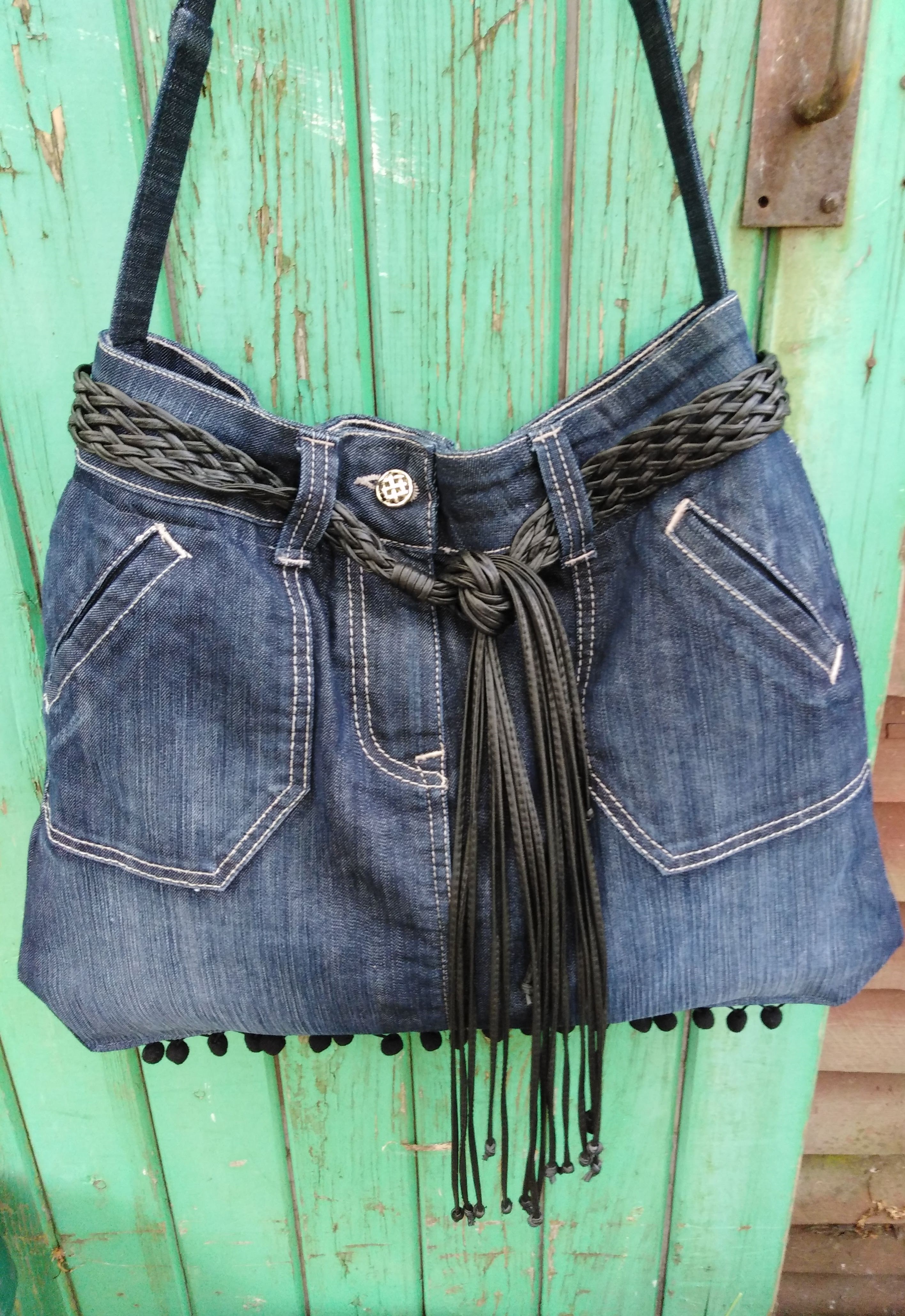 SALE. Upcycled jeans, eco friendly shoulder bag, purse. Ladies shoulder ...