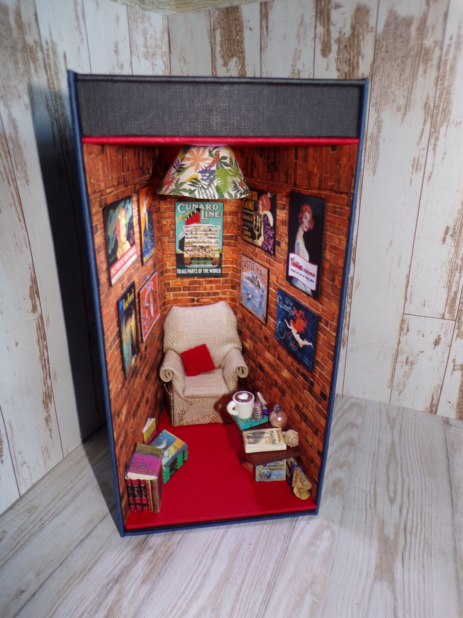 Book Nook. Bookshelf insert. LED fairy lights. Booknook. Diorama. Miniature  room. Eco friendly. Miniature library. – Tilly Lane Treasures.