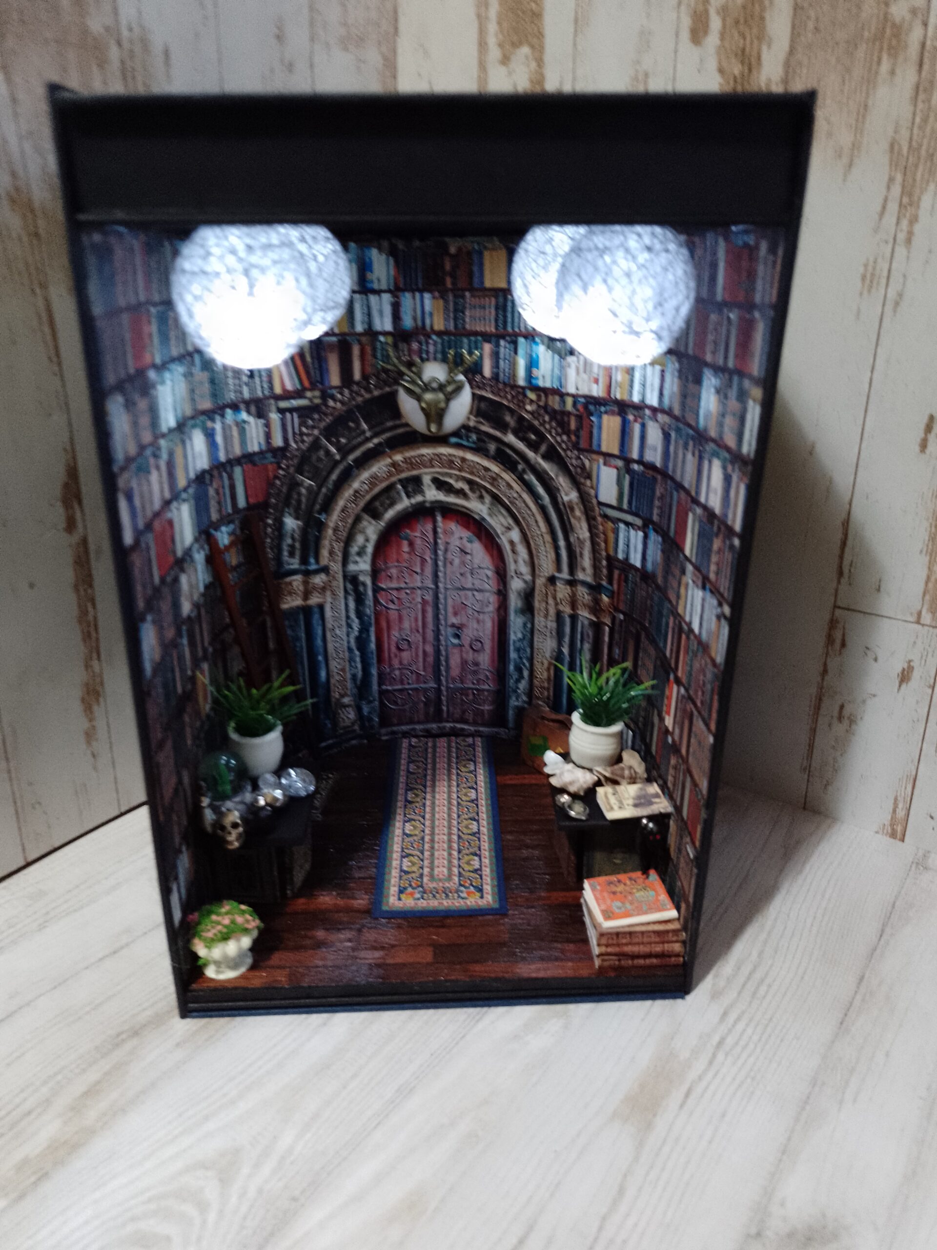 Library Book Nook, Book Shelf Insert, Booknook, Magic Diorama